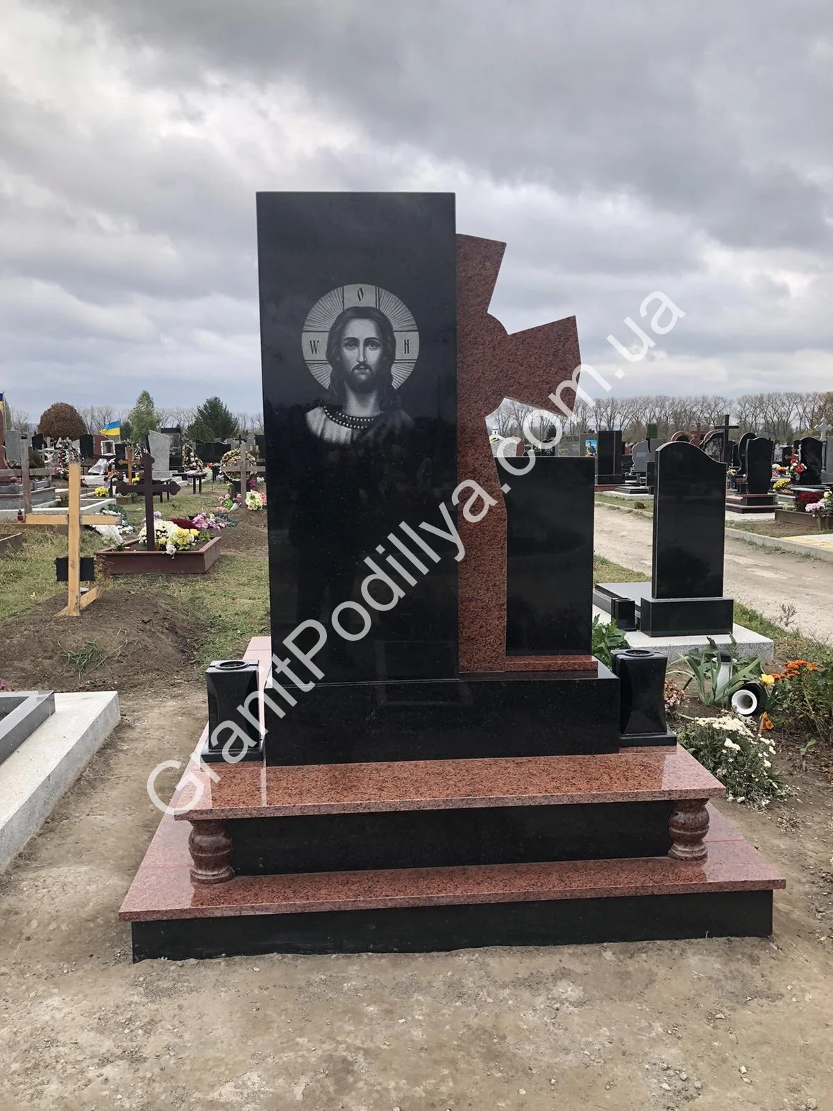 Подвійний пам'ятник з граніту - Кам'янець-Подільський | GranitPodillya